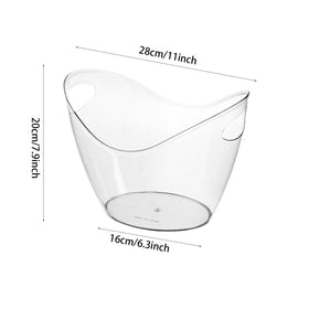 Yarrkc clear acrylic ice bucket close-up highlights minimalist design.