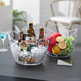 Yarrkc two-pack ice buckets suitable for indoor and outdoor events.