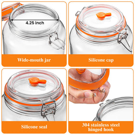 YARWELL 1gal jar with airlocks for controlled gas release during fermentation.