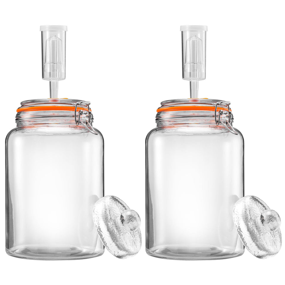 YARWELL 1gal jar with weights for stable fermentation of kraut or pickles.