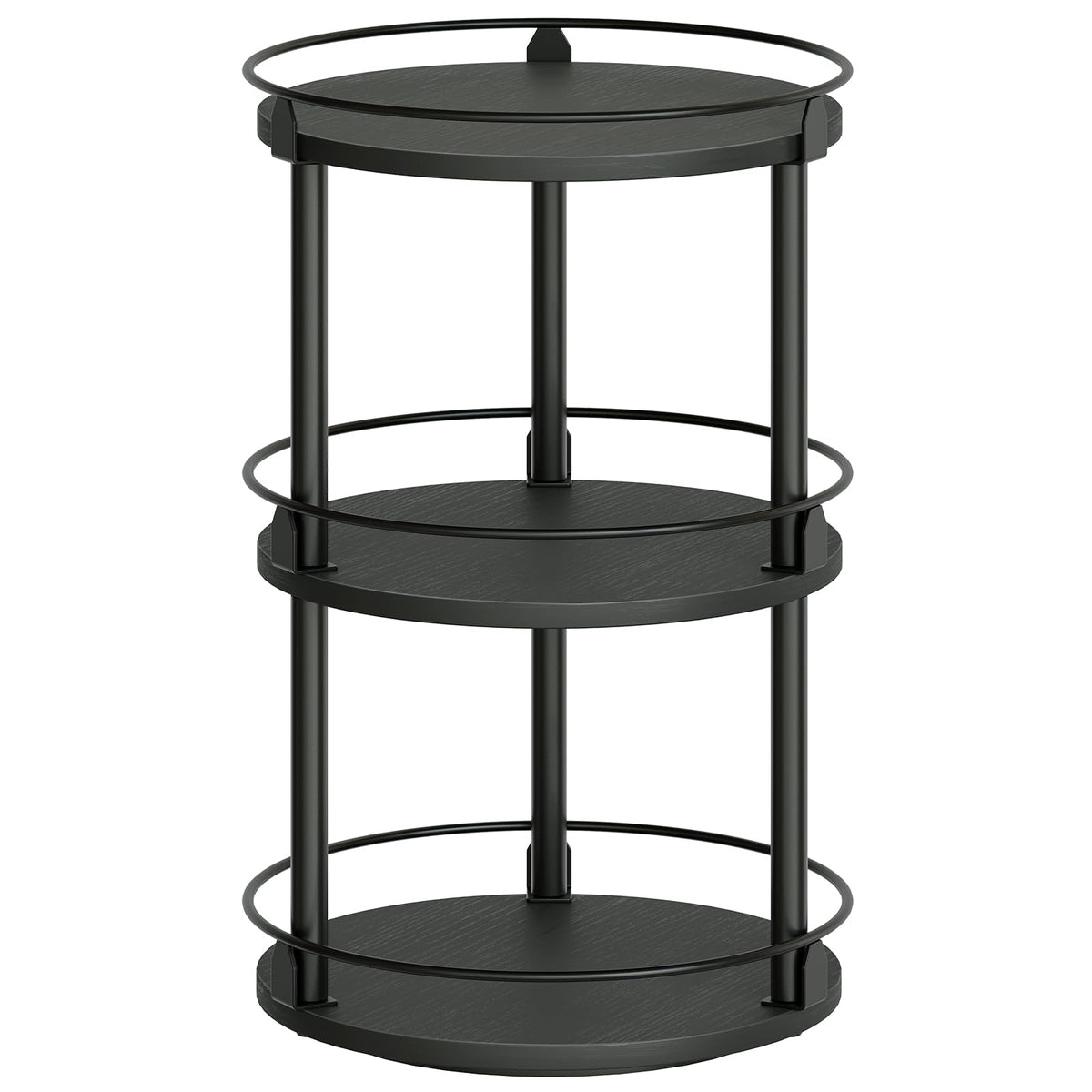 YATINEY 3-Tier Lazy Susan rotation for quick spice access and organized cabinet storage.