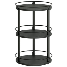 YATINEY 3-Tier Lazy Susan rotation for quick spice access and organized cabinet storage.