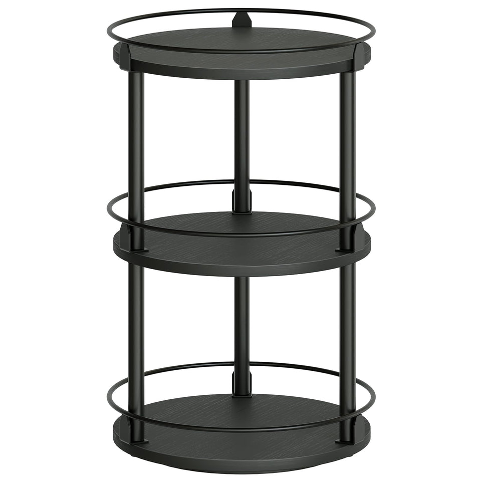YATINEY 3-Tier Lazy Susan rotation for quick spice access and organized cabinet storage.