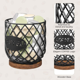 YATINEY coffee pod holder particleboard base adds durable, scratch-resistant stability.