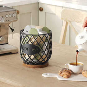 YATINEY coffee pod organizer multi-use stores tea bags and sugar packets neatly.