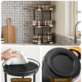 YATINEY compact three-layer organizer fits tall bottles with 7.5-inch spacing.