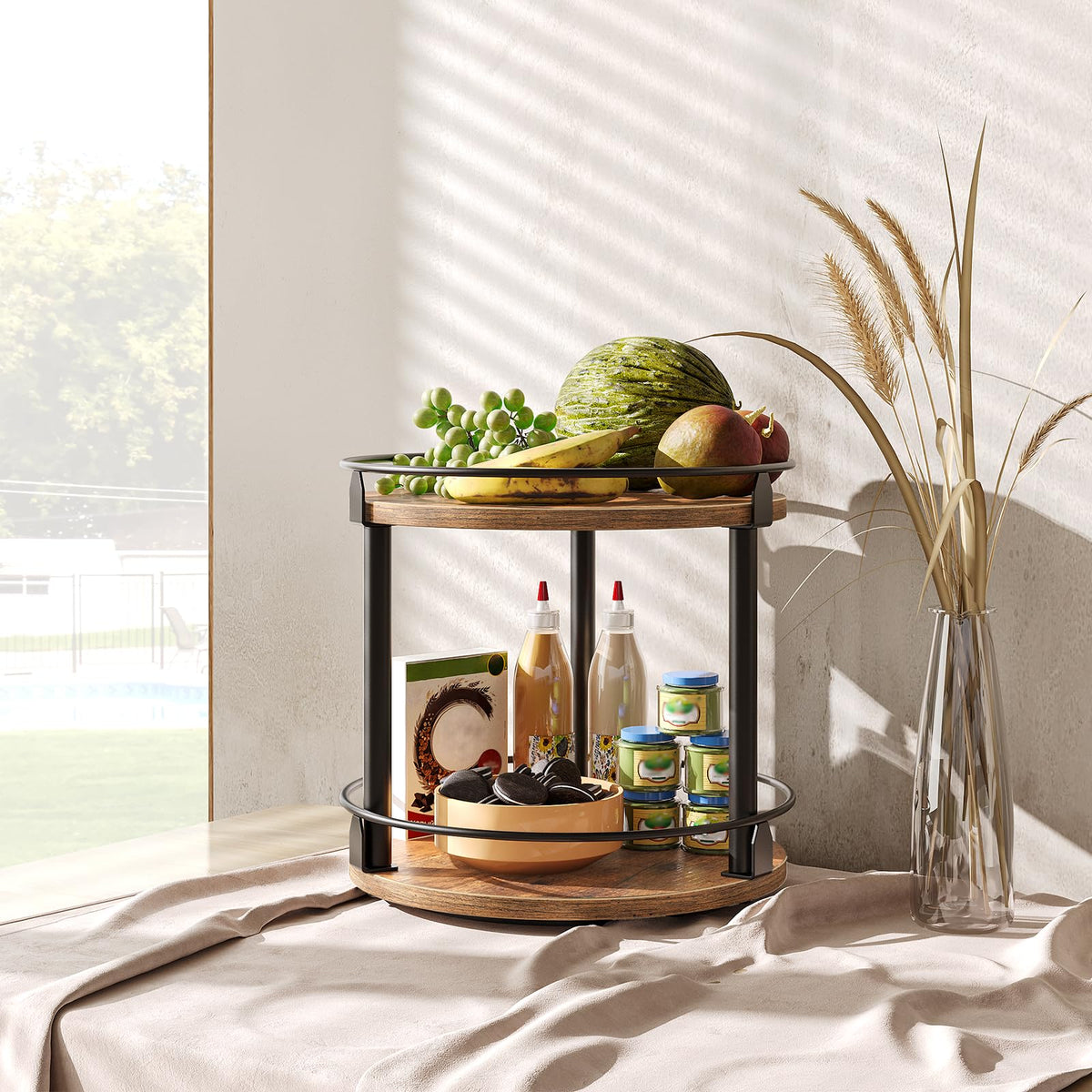 YATINEY versatile turntable used at dining table for spices
