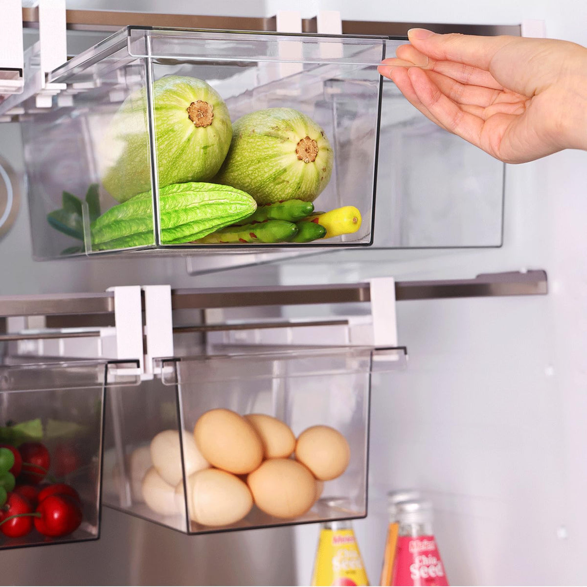 Yatmung extra-large deli drawer with extended rails for smooth pull-out