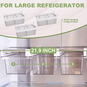 Yatmung two-drawer divider pack for organized fridge storage