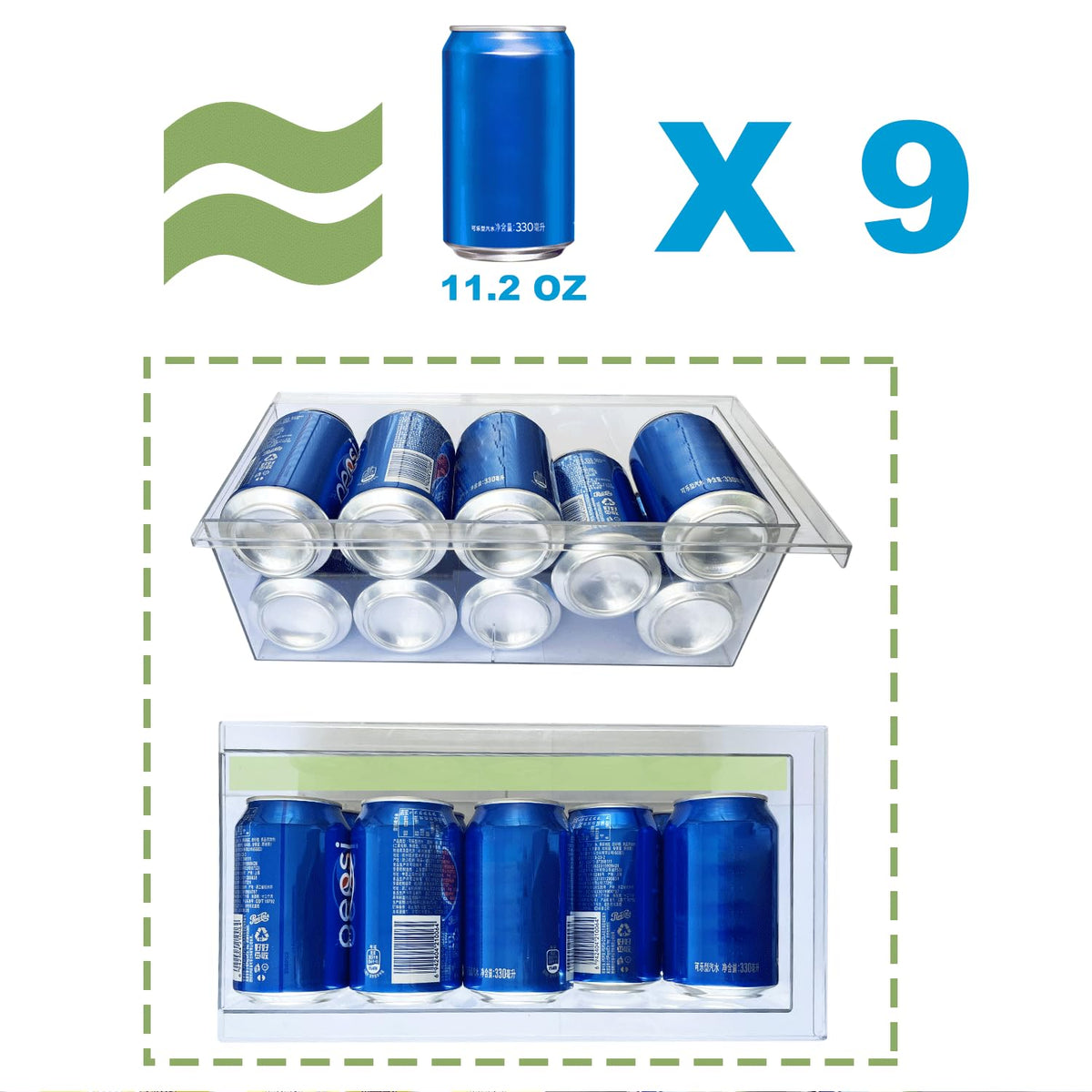 Yatmung two-pack fridge organizers maximize shelf space