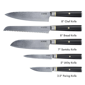 Yatoshi Knives 5-inch utility knife in hand for detail work.