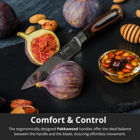 Yatoshi Knives 7-inch Santoku Knife, versatile prep for vegetables and proteins.