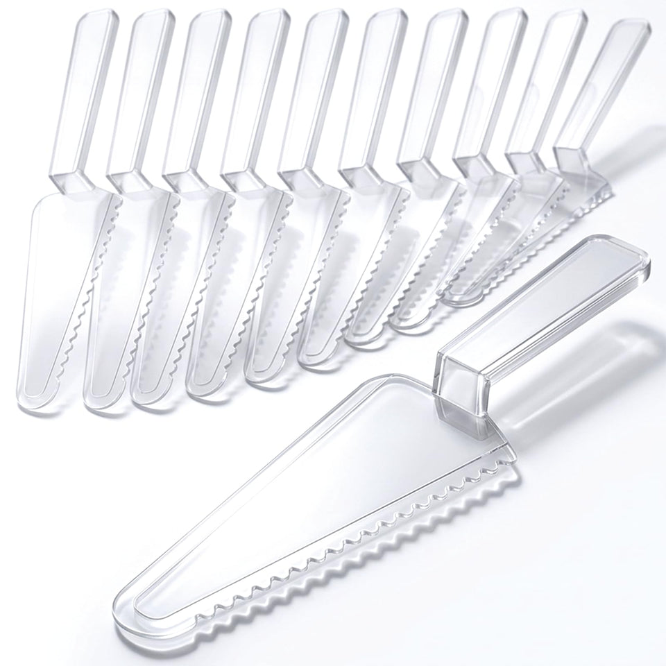 Yaure Joy 12pc plastic cake cutters for quick party serving