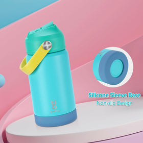 Yawbay blue handle bottle offers comfortable daily carrying for kids