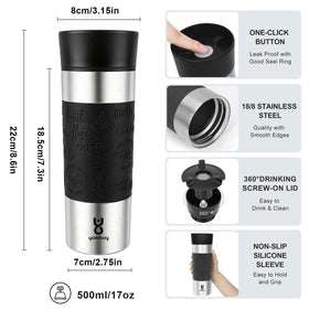 Yawbay Leak-proof lid keeps beverages secure during commutes.