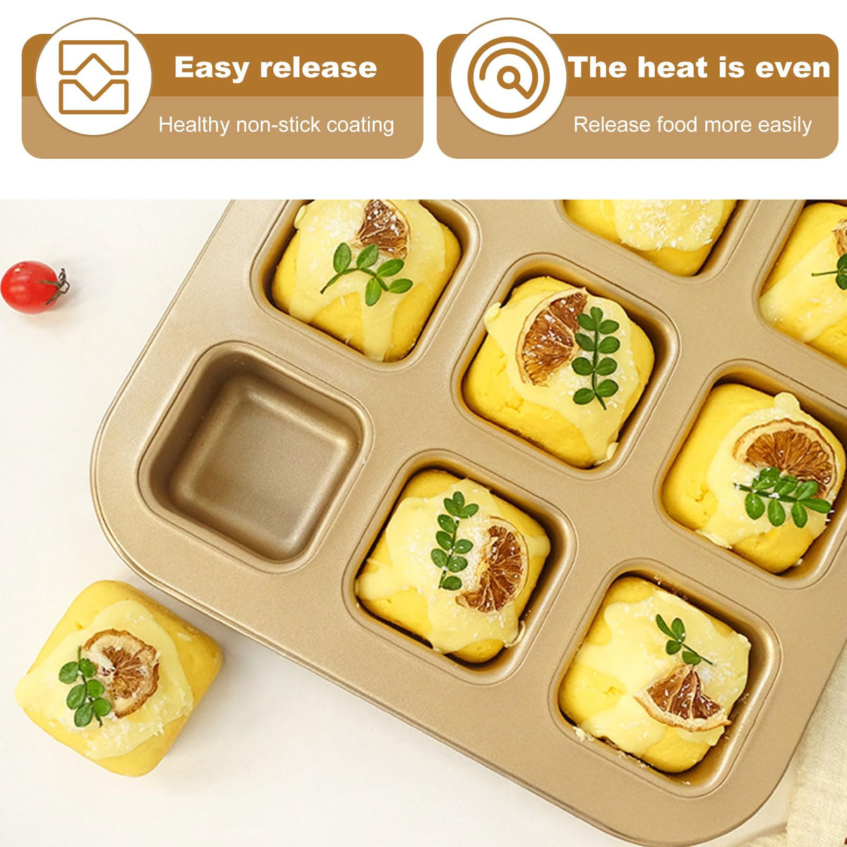 YAYODS carbon steel baking pan features oven-safe up to 445°F.