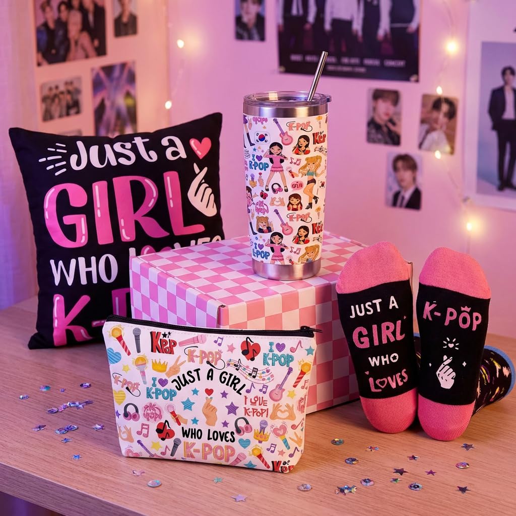 Yaztops Kpop Gift Set makeup bag spacious and printed HD design