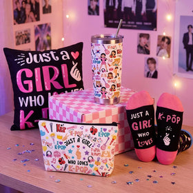 Yaztops Kpop Gift Set makeup bag spacious and printed HD design