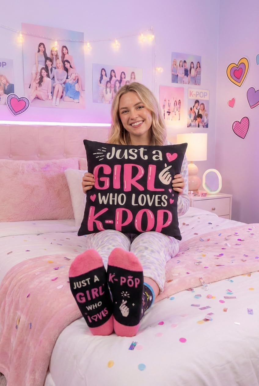 Yaztops Kpop Gift Set 18x18 pillow cover with vibrant print for dorm decor