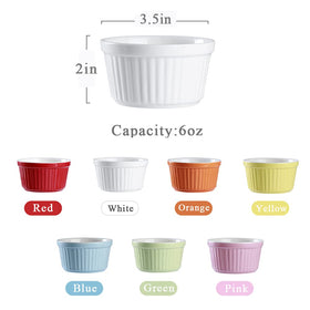 YAZYLIFE creme brulee ramekin with smooth glaze and vivid color