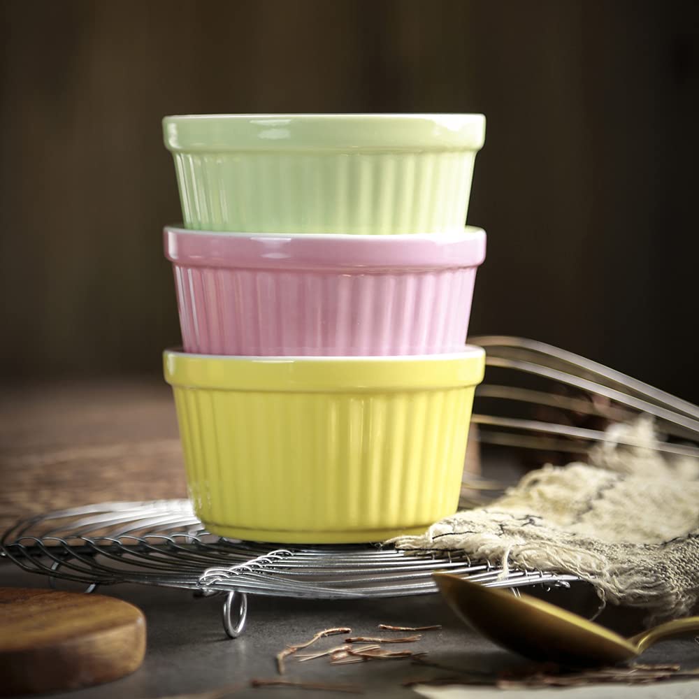 YAZYLIFE custard puddings ramekin ideal for single servings