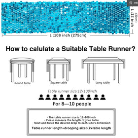 Yblut turquoise sequin decor elevates Christmas and holiday tables