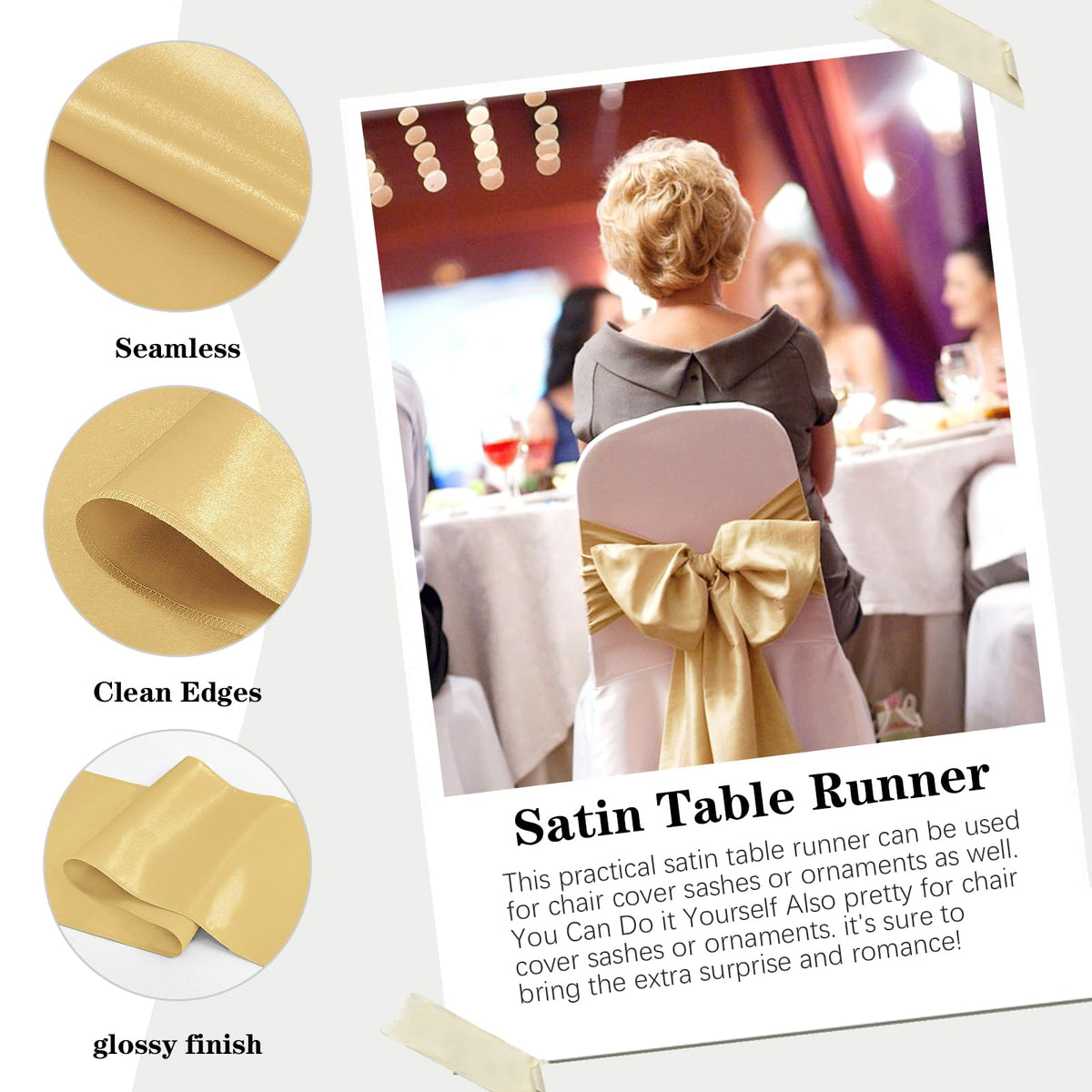 Yblut wedding and banquet decor runner ideal for long tables.