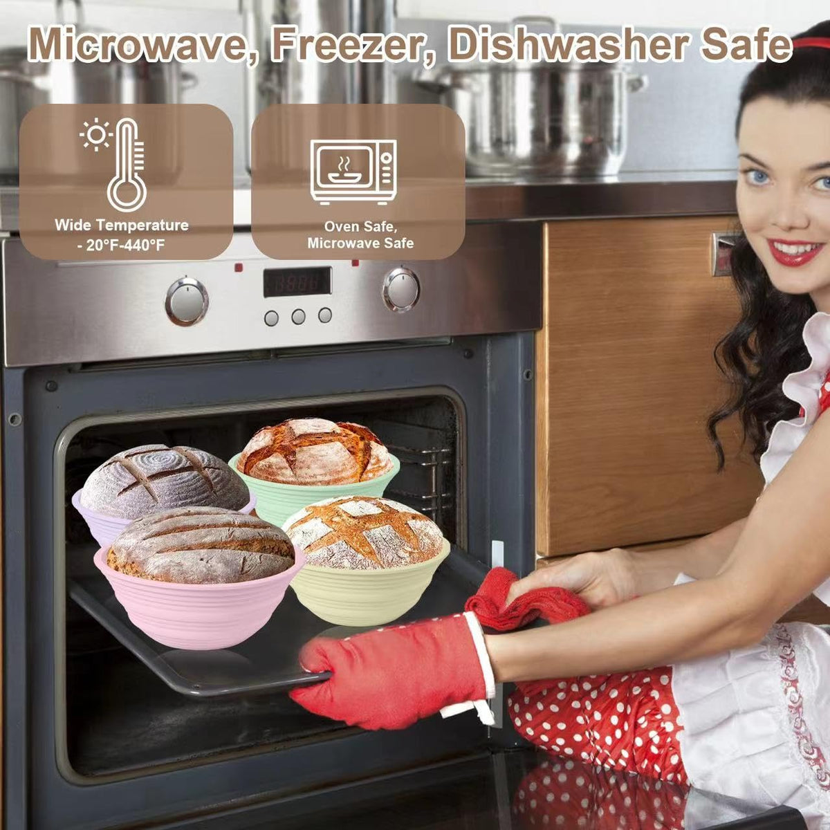 Ycgcp BPA-free banneton ensures safe handling of dough during proofing