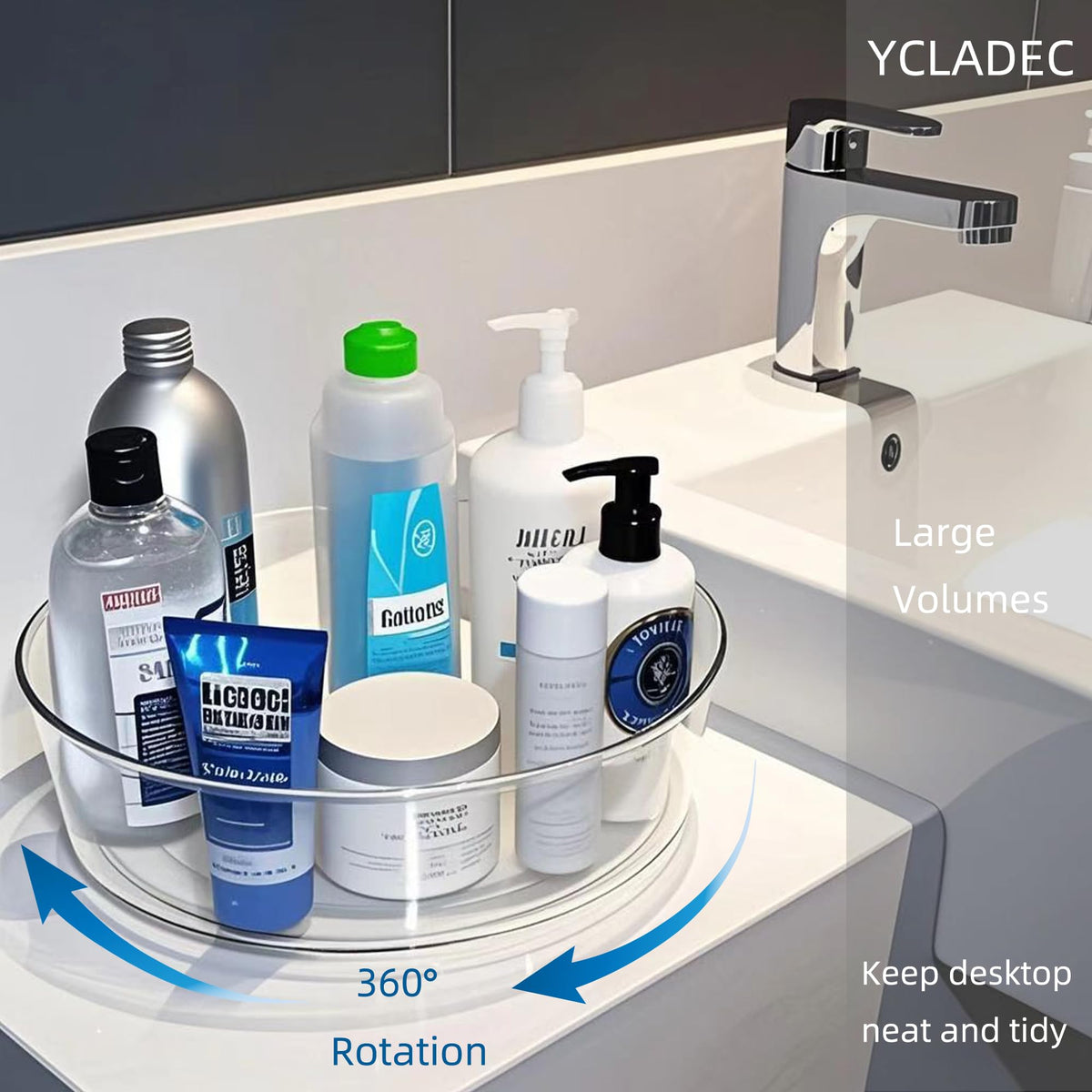 YCLADEC stationery holder keeps pens, tape, and clips organized.