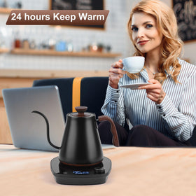 YDDZZM gooseneck kettle boils water quickly with 1000W power.