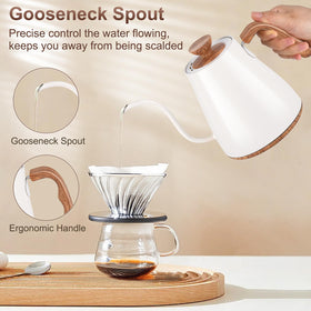 YDDZZM Gooseneck Kettle keep-warm function maintains heat for 24 hours