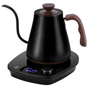 The YDDZZM gooseneck kettle ideal for pour-over brewing with precise temperature control.