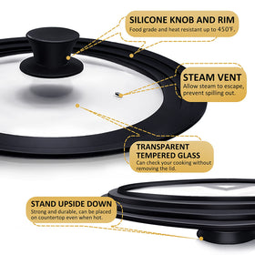 Ydeapi universal lid demonstrates transparent glass for quick progress checks.