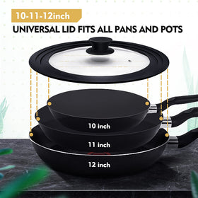 Ydeapi universal lid showing the built-in steam vent to prevent spills.