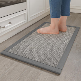 YDKGL anti-fatigue kitchen rug with soft cushioning supports comfort while cooking.