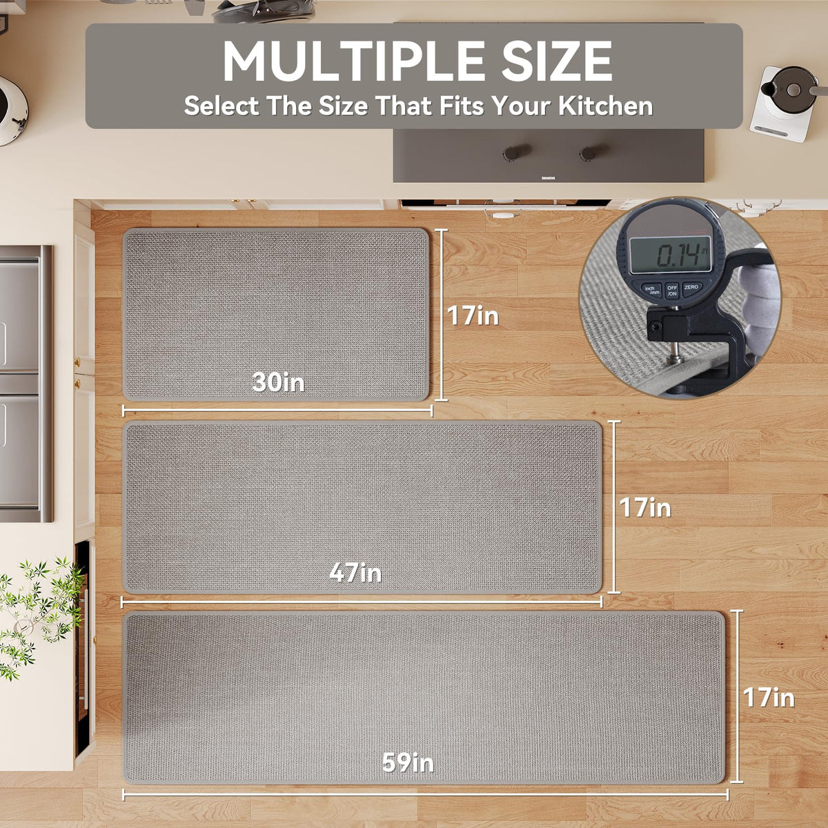 YDKGL anti-fatigue kitchen rug provides cushioned support for long tasks