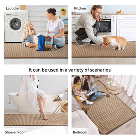 YDKGL brown 17x30 kitchen rug adds warm style to any counter