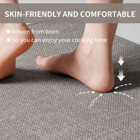 YDKGL imitation linen kitchen mat offers soft, comfortable texture