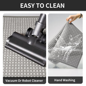 YDKGL waterproof rubber backing helps prevent moisture damage on the floor.