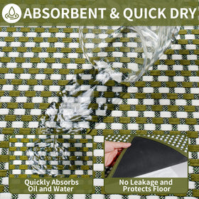 YDKGL kitchen mat is easy to clean and machine-washable