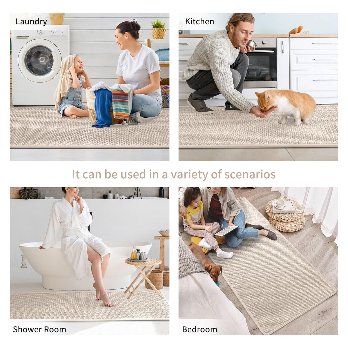 YDKGL easy-clean kitchen mat resists wear and cleans with ease.