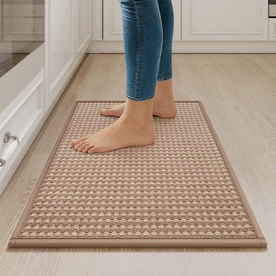 YDKGL kitchen mat with non-slip rubber backing keeps floors secure