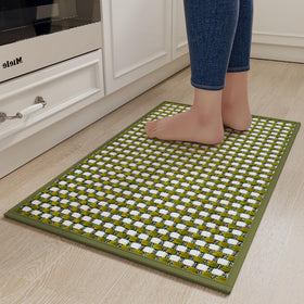 YDKGL kitchen mat with non-slip rubber backing keeps floors dry