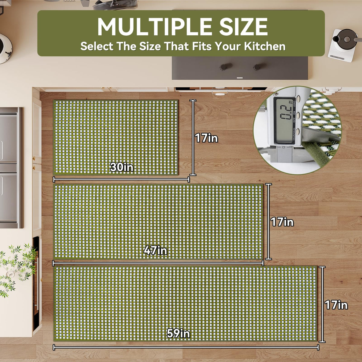 YDKGL mat quickly absorbs spills to protect your kitchen floor