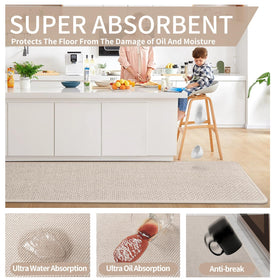 YDKGL rubber backing enhances grip on hardwood or tile surfaces.