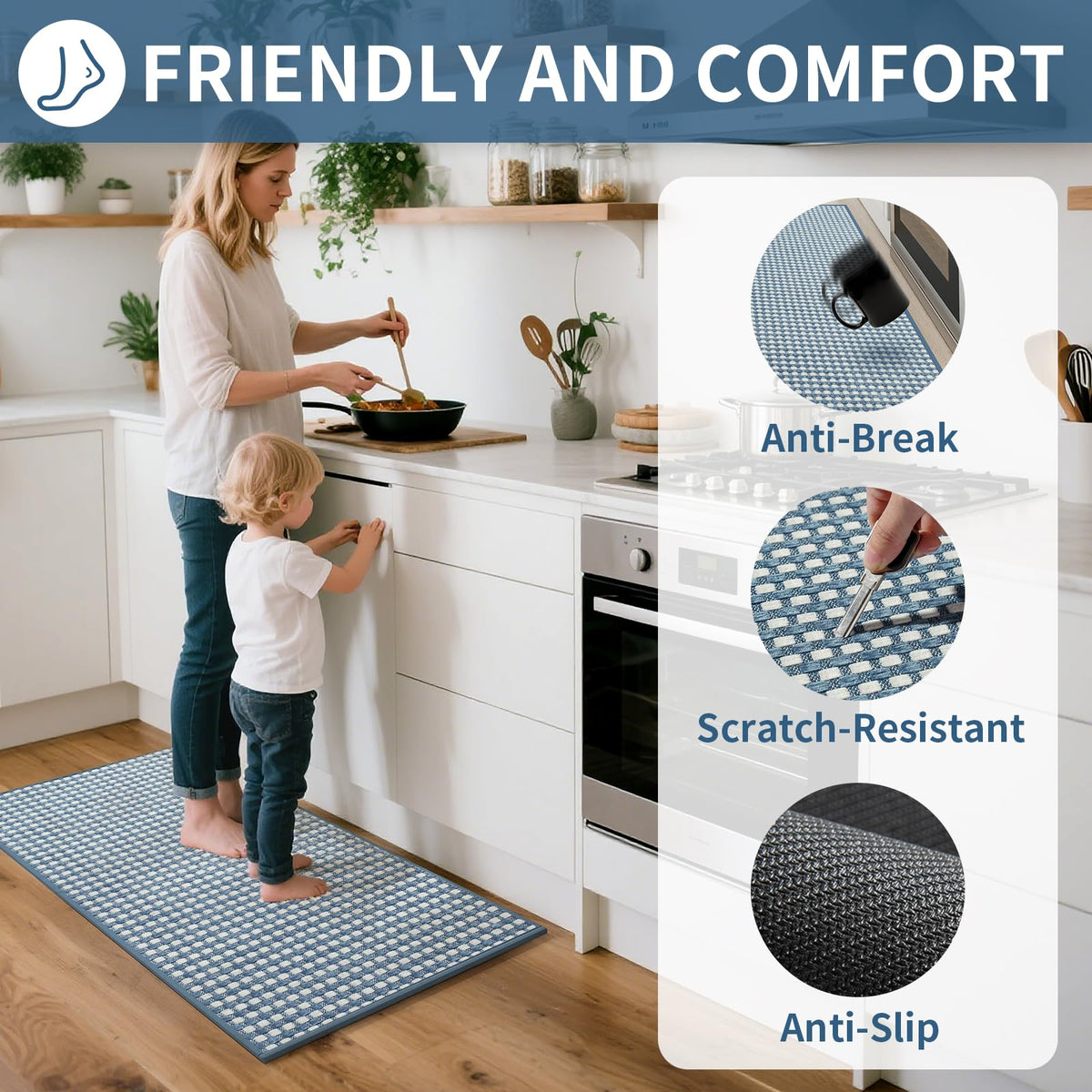 YDKGL soft chenille braided surface provides cushioned comfort