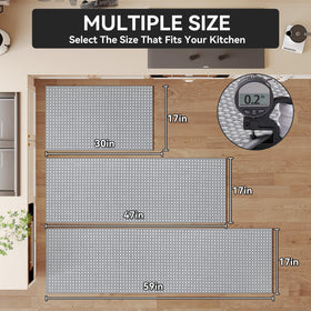YDKGL kitchen mat with a soft chenille surface provides cushioned, comfortable steps.