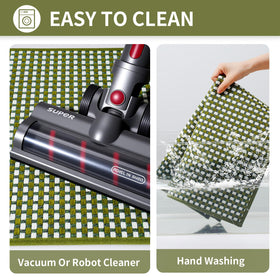 YDKGL mat's waterproof rubber base helps protect floors