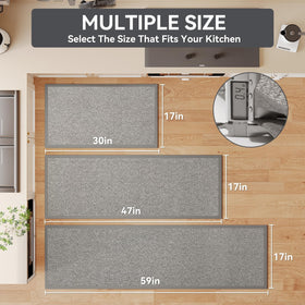 YDKGL non-slip kitchen mat with PVC dots keeps it securely in place.