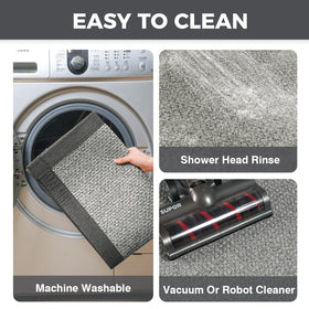 YDKGL rustic gray kitchen mat adds simple, timeless style.